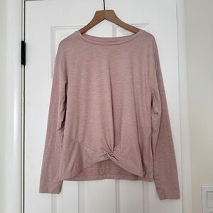 Gapfit Brushed Tech Jersey Pink Long Sleeve Top XS Petite